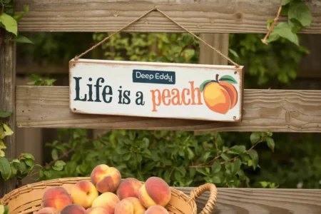 Life Is a Peach" Deep Eddy Sign