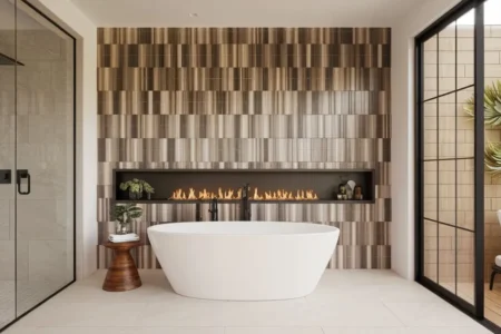 10 Creative Ways to Use Ribbon Oak Wall Tile from Floor and Decor