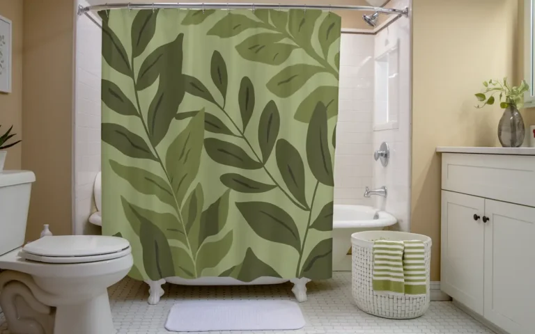 Eco-Friendly Olive Green Shower Curtains for a Sustainable Bathroom